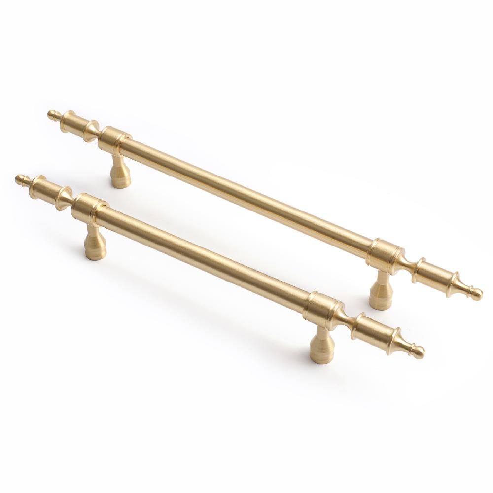 Maxery Brass Furniture Handles Cabinet Handles PVD & SB Drawer Pulls Solid Brushed Brass Cupboard Knobs