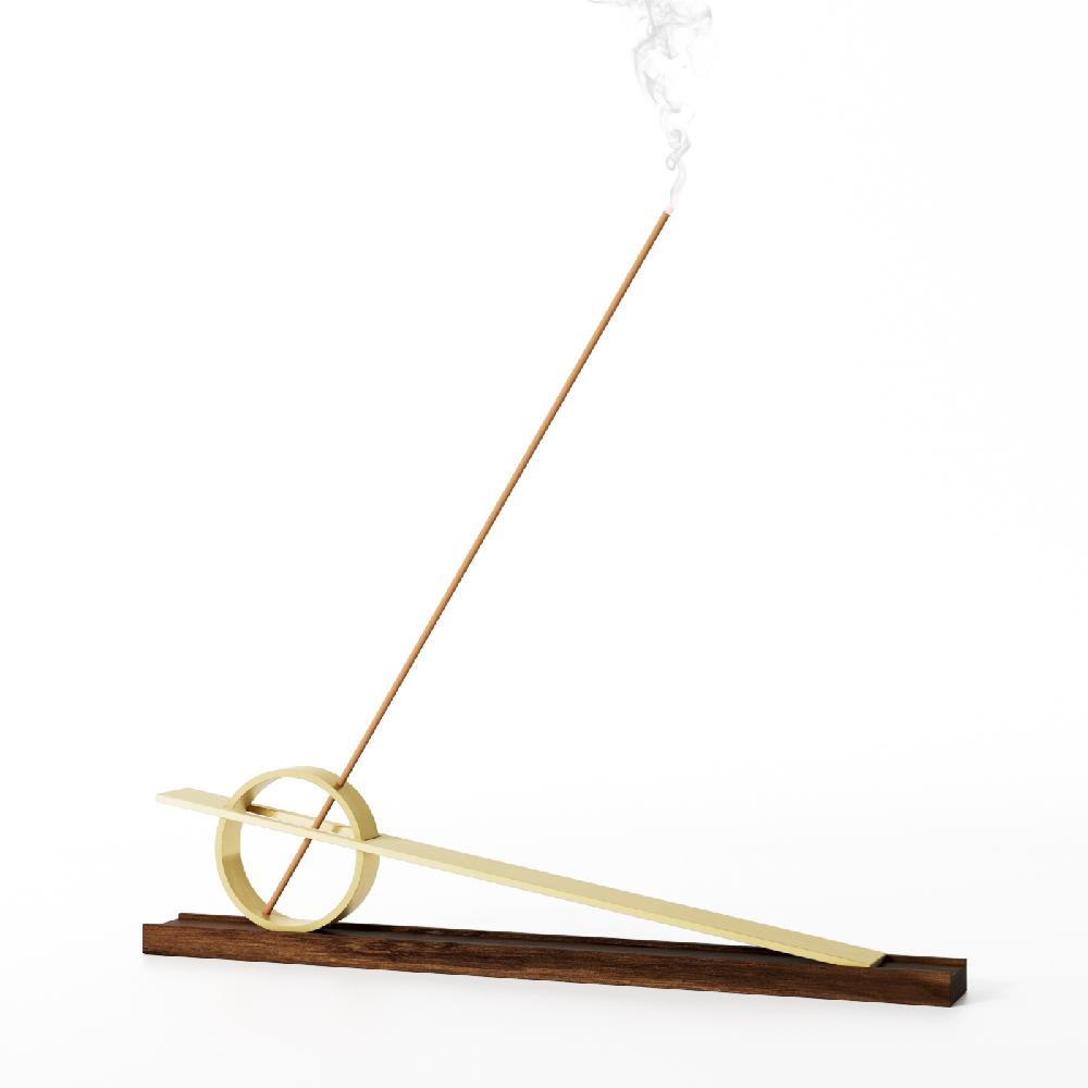 MAXERY Latest Design Incense Burner Stick Holder with Wooden Ash Catcher