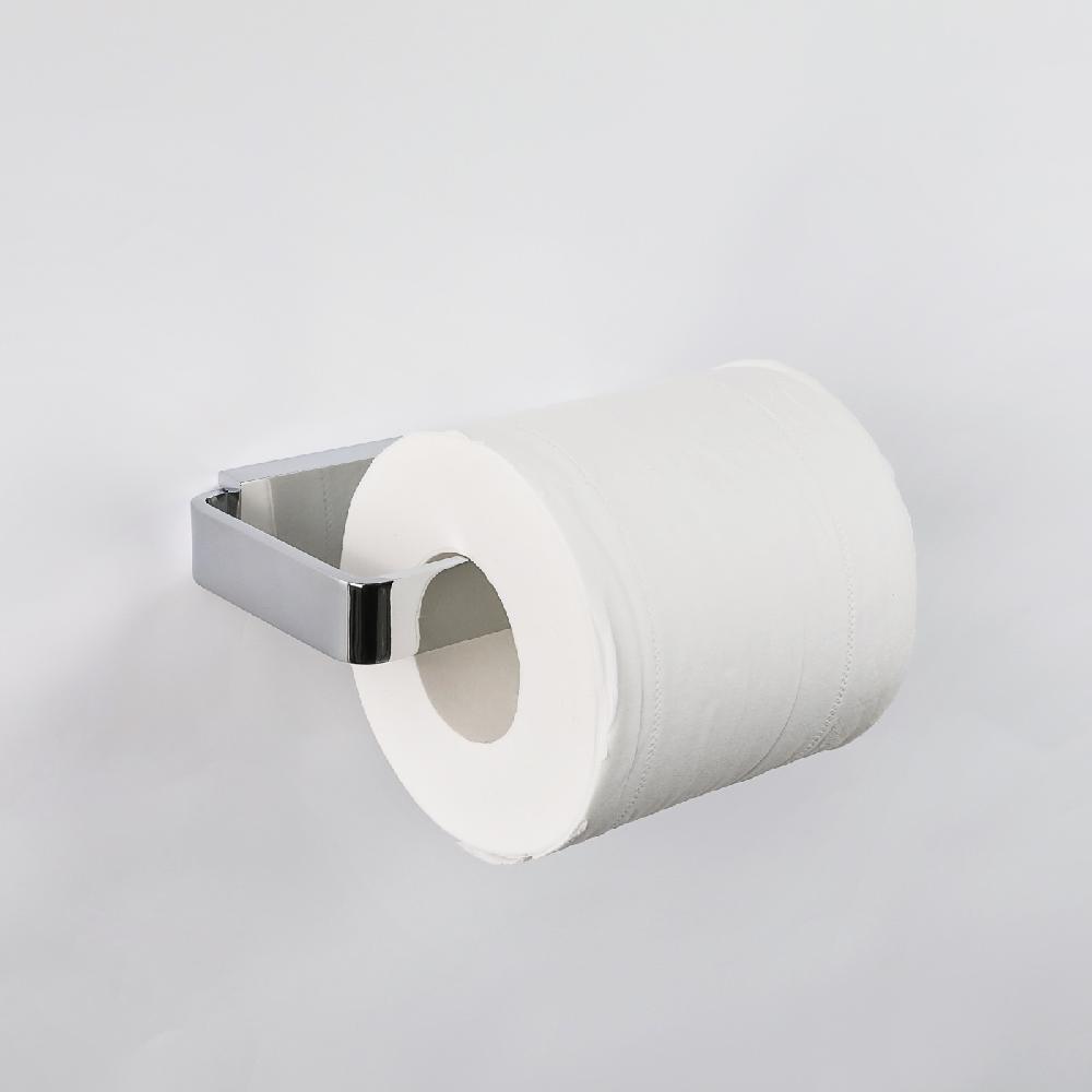 MAXERY Wall Mount Brass Toilet Paper Holder, Chrome Plated Toilet Paper Roll Hanger Toilet Tissue Hanger