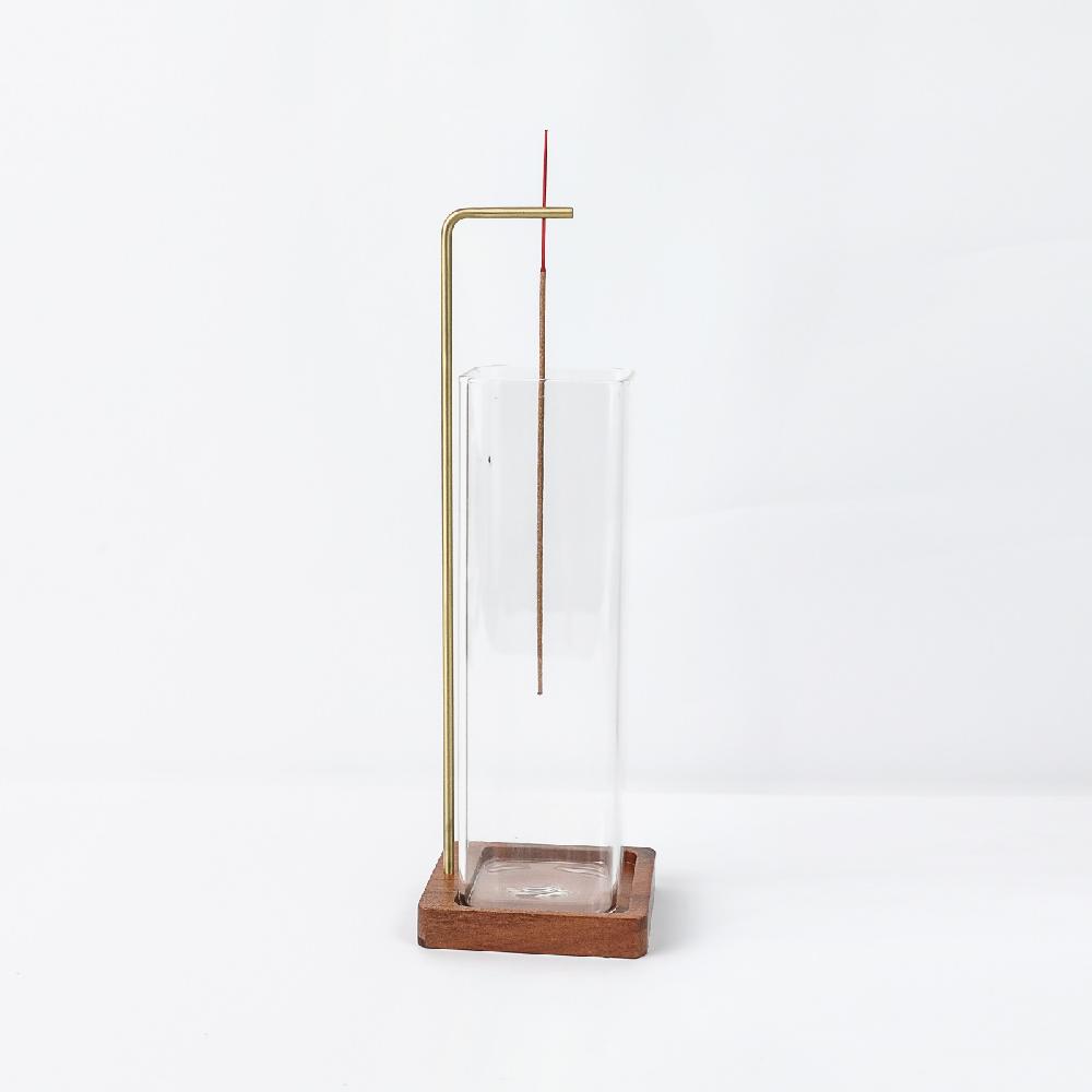 Maxery New Design Brass Wood Acrylic Hanging Incense Holder Burn Upside Down Fancy Holder Best Selling for Home Decor
