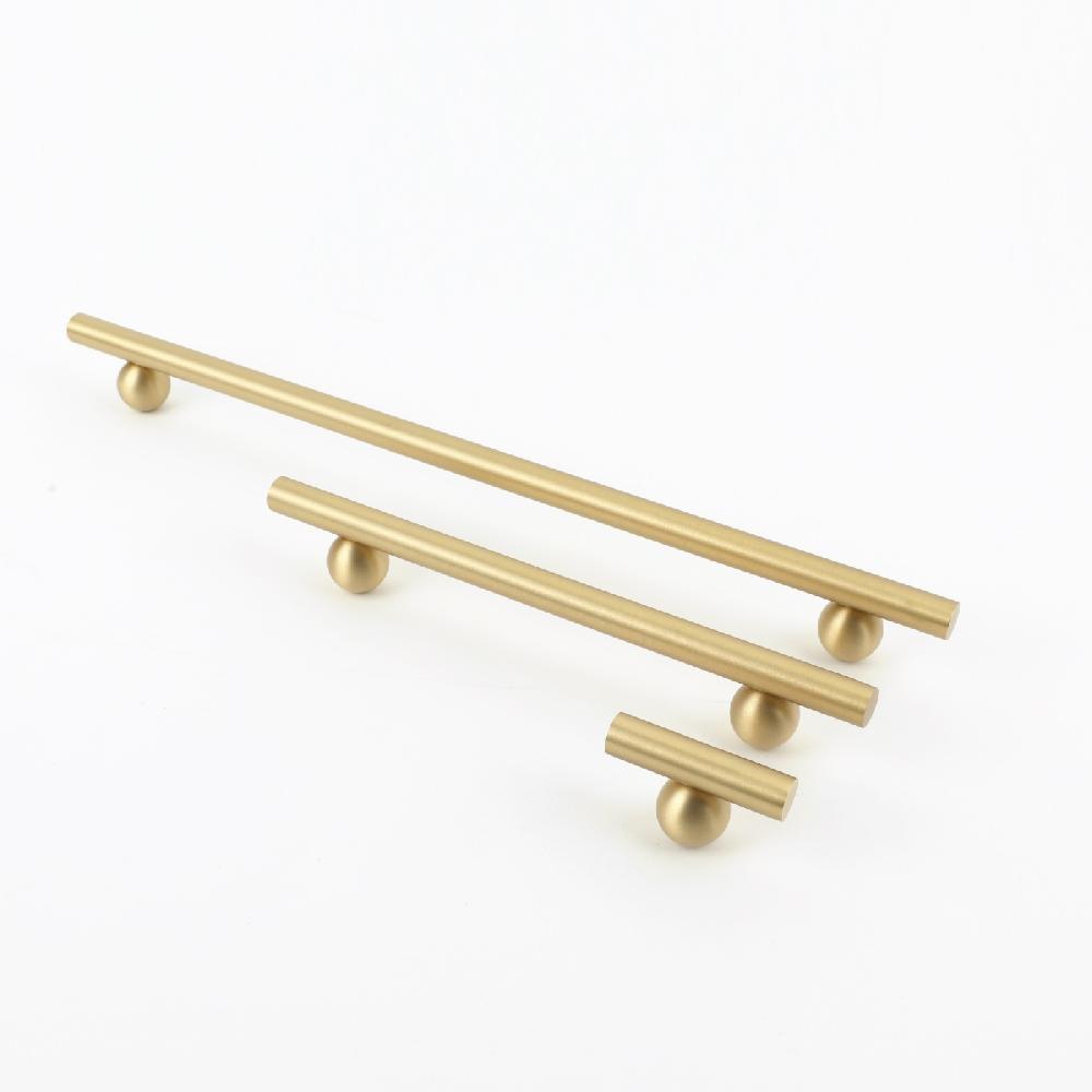 MAXERY Solid Brass Hardware Cabinet Pulls Copper Kitchen Wardrobe Gold Handle Drawer Knobs with Ball Shaped Leg