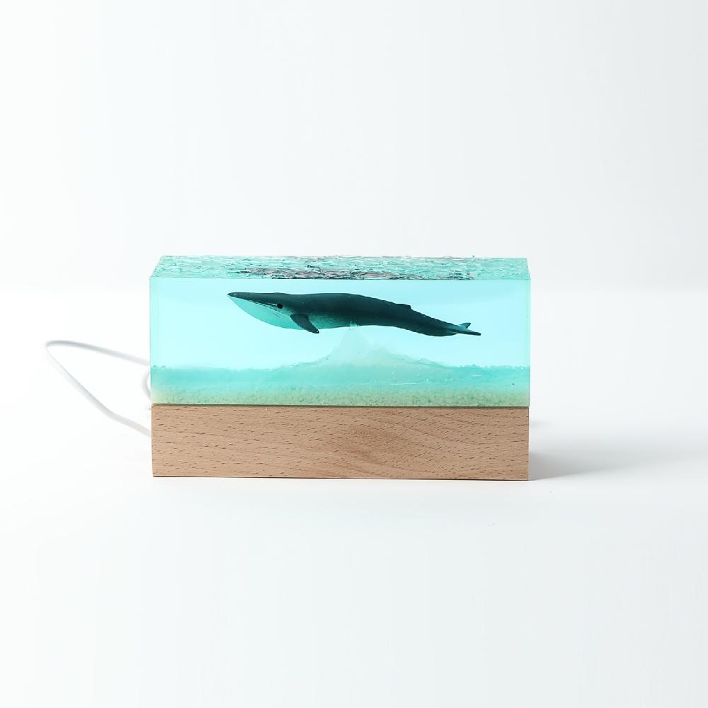 Maxery Desktop Elegant Decoration Modern Night Light Luxury Gift Resin Whale Lamp Decoration