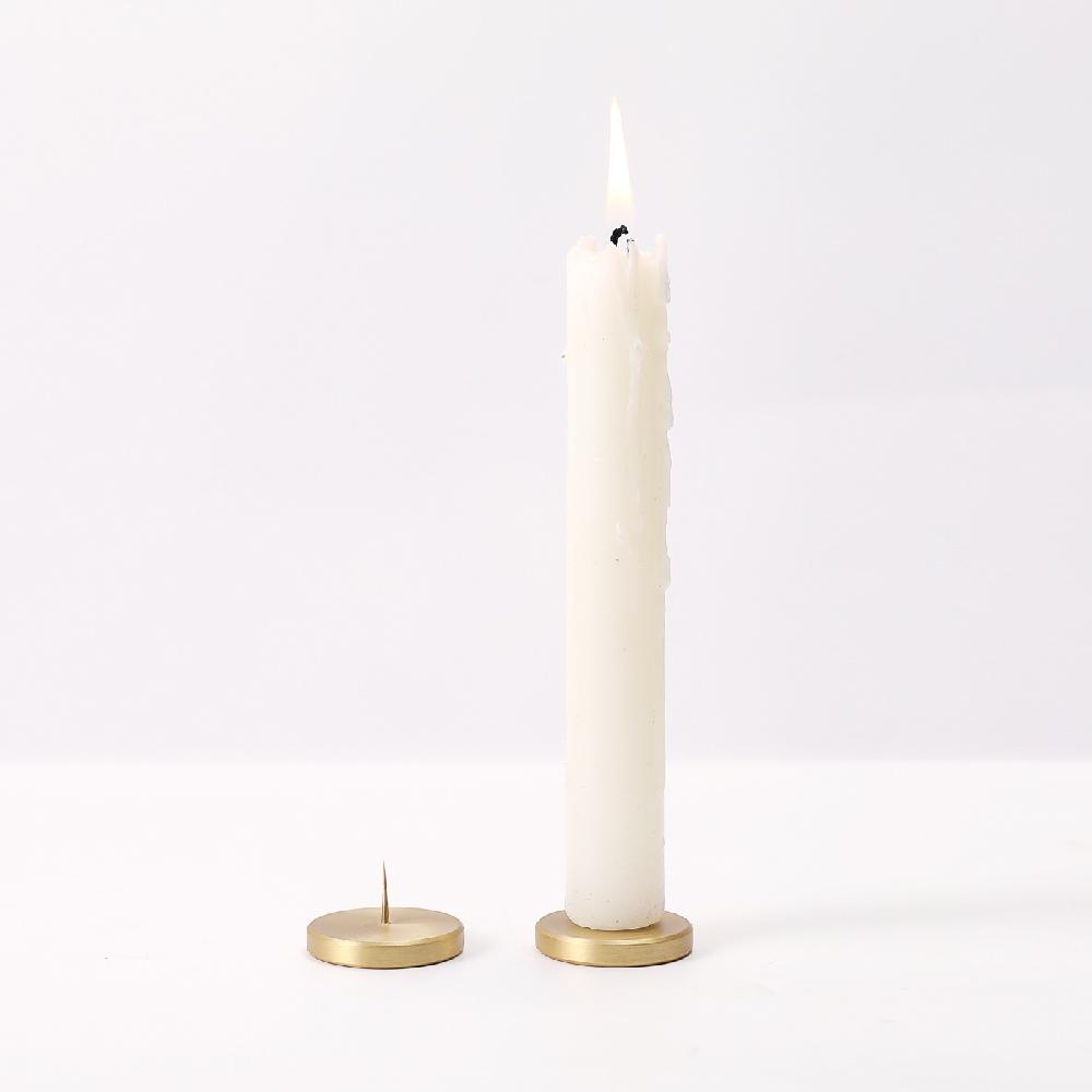 Maxery Golden Metal Candle Holder, Simple Luxury Solid Brass Candle Stick Holder Decorative for Home Dinning Wedding