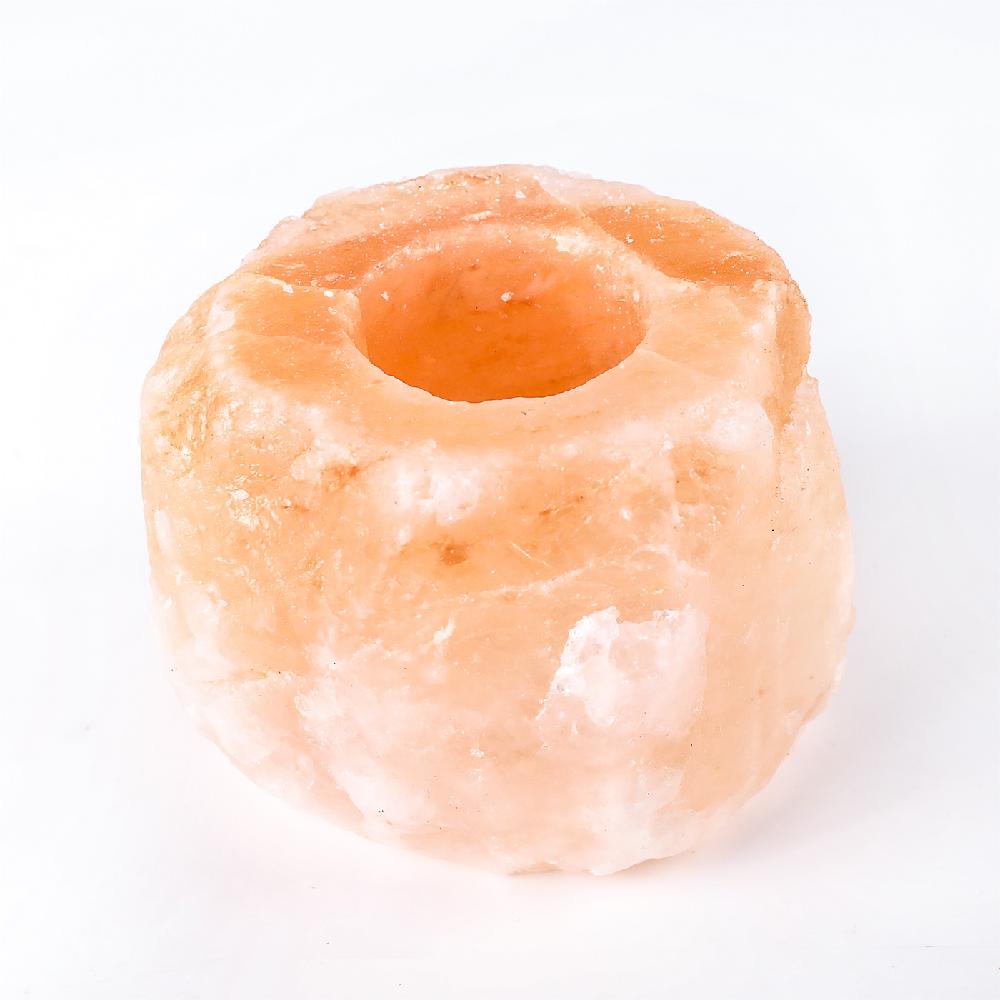 Himalayan Rock Salt Candle Holder Rose Aromatherapy Natural Candle Holder for Home Decor