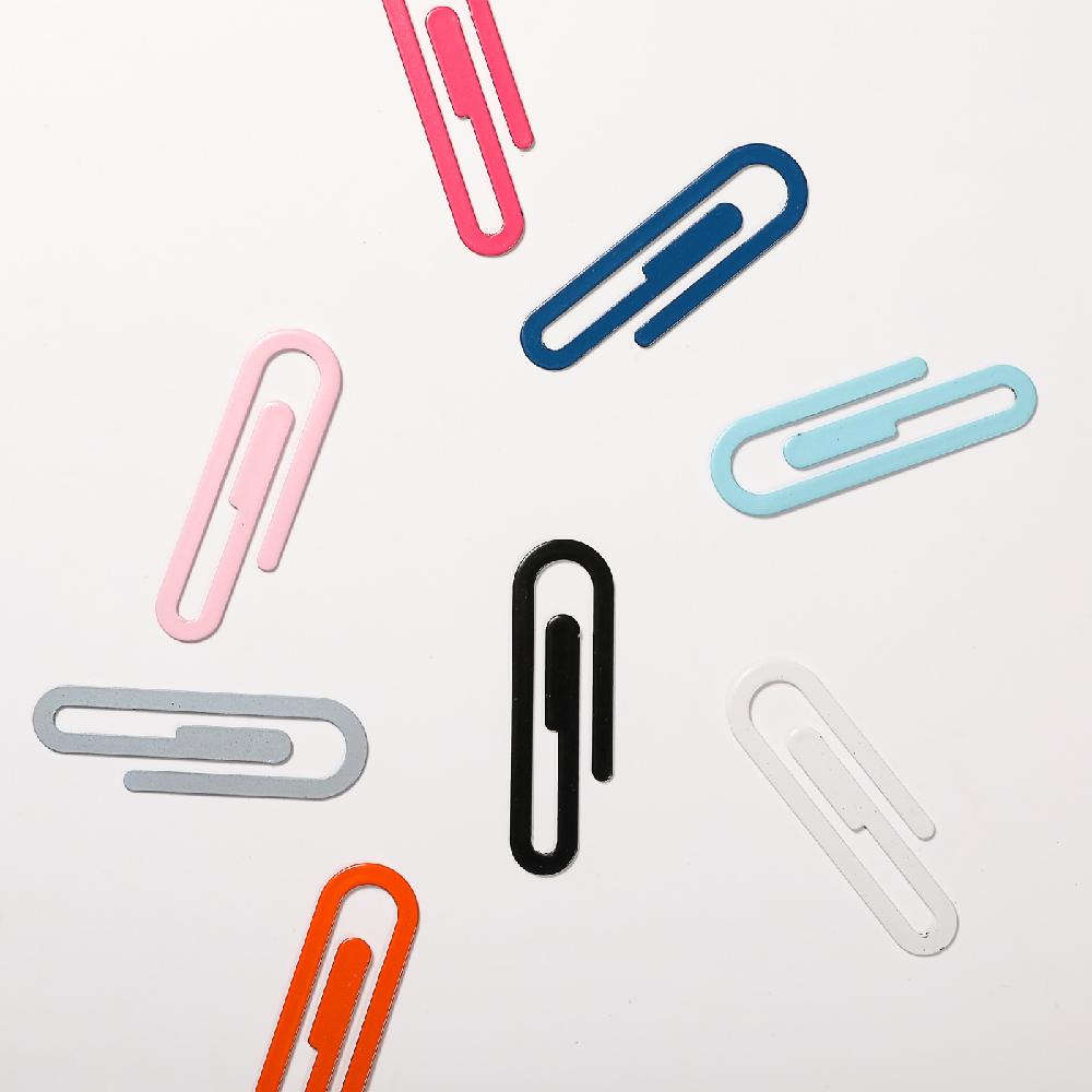 Instock Cute Colorful Iron Tinplate Paper Clip Bookmark Creative Stationery Mini Bookmark School Supplies for Reading Book Lover