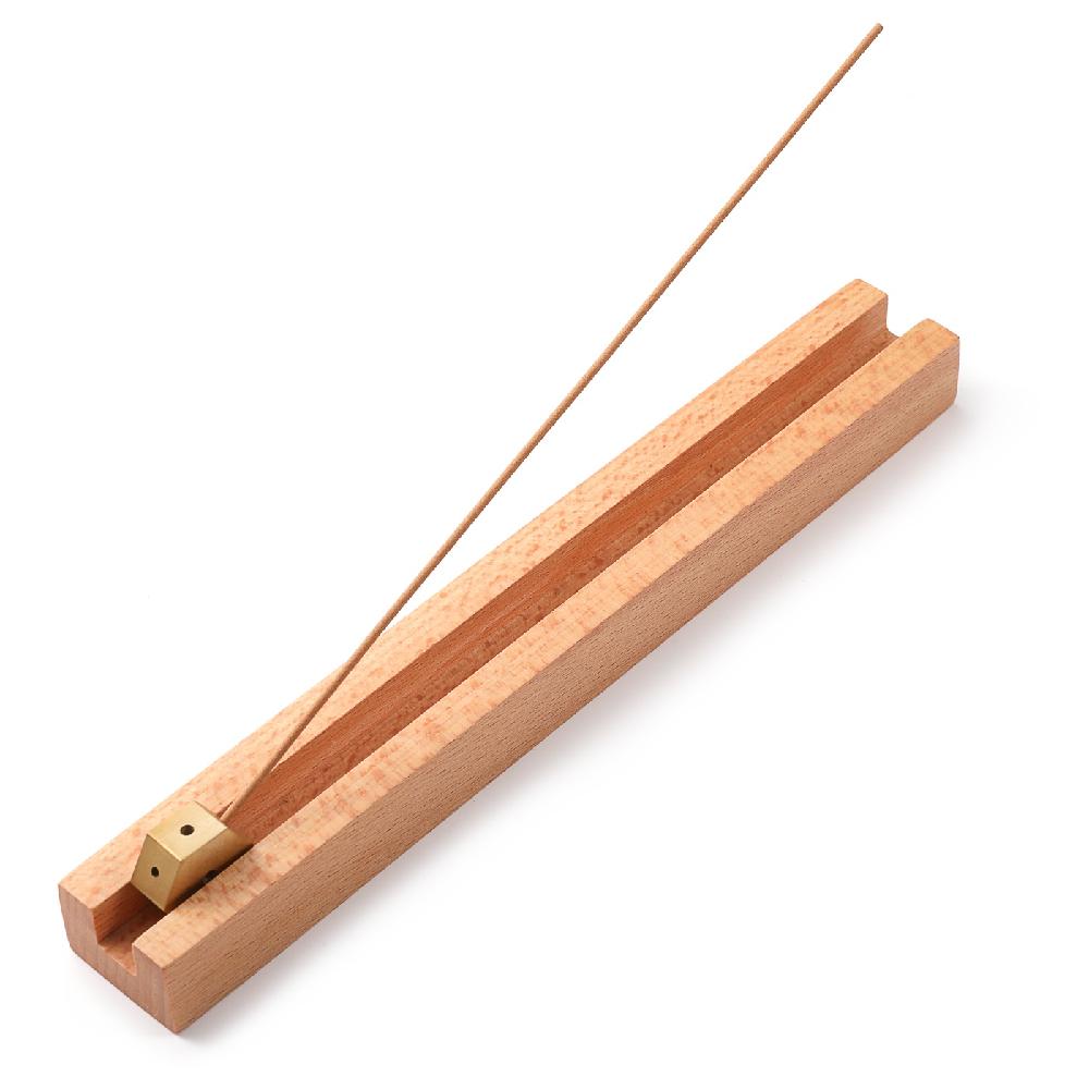 Maxery Retro Light Luxury Incense Holder Solid Wood Brass Incense Stick for Home Decoration