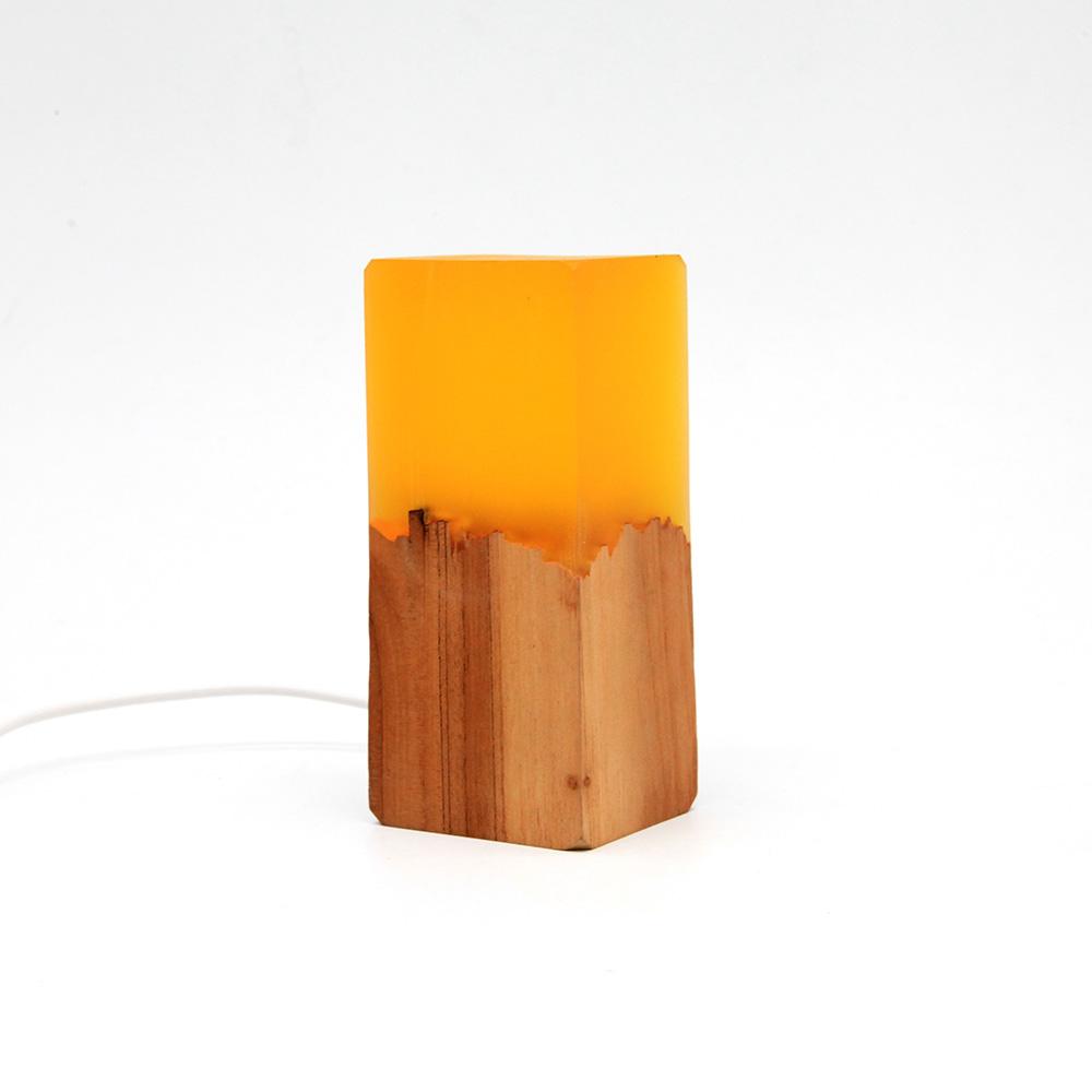 Maxery Wood and Epoxy Resin Lamp, Night Light Home Decor, Resin Lamp Unique  Gifts Ideas