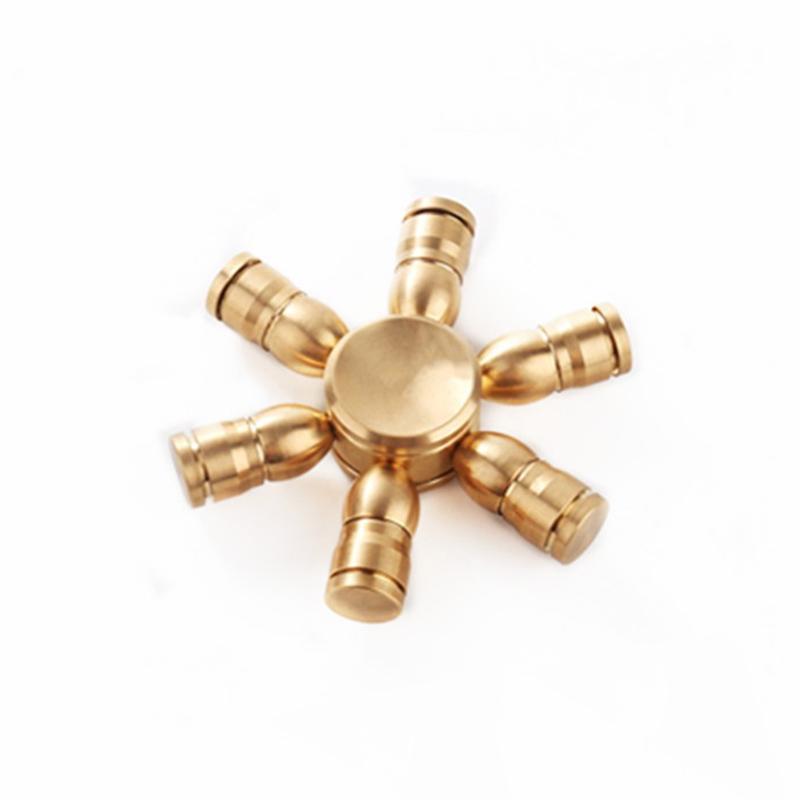 Maxery Brass Fidget Spinner Metal Finger Hand Spinner Bearing 3-5 Min High Speed Stress Relief Spin ADHD Anxiety Toys