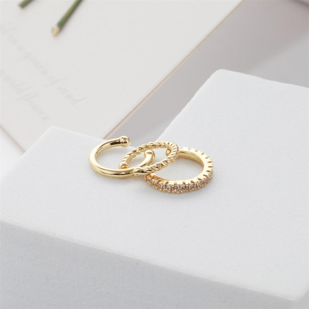 Maxery INS fashionable S925 Silver gold set of earrings women